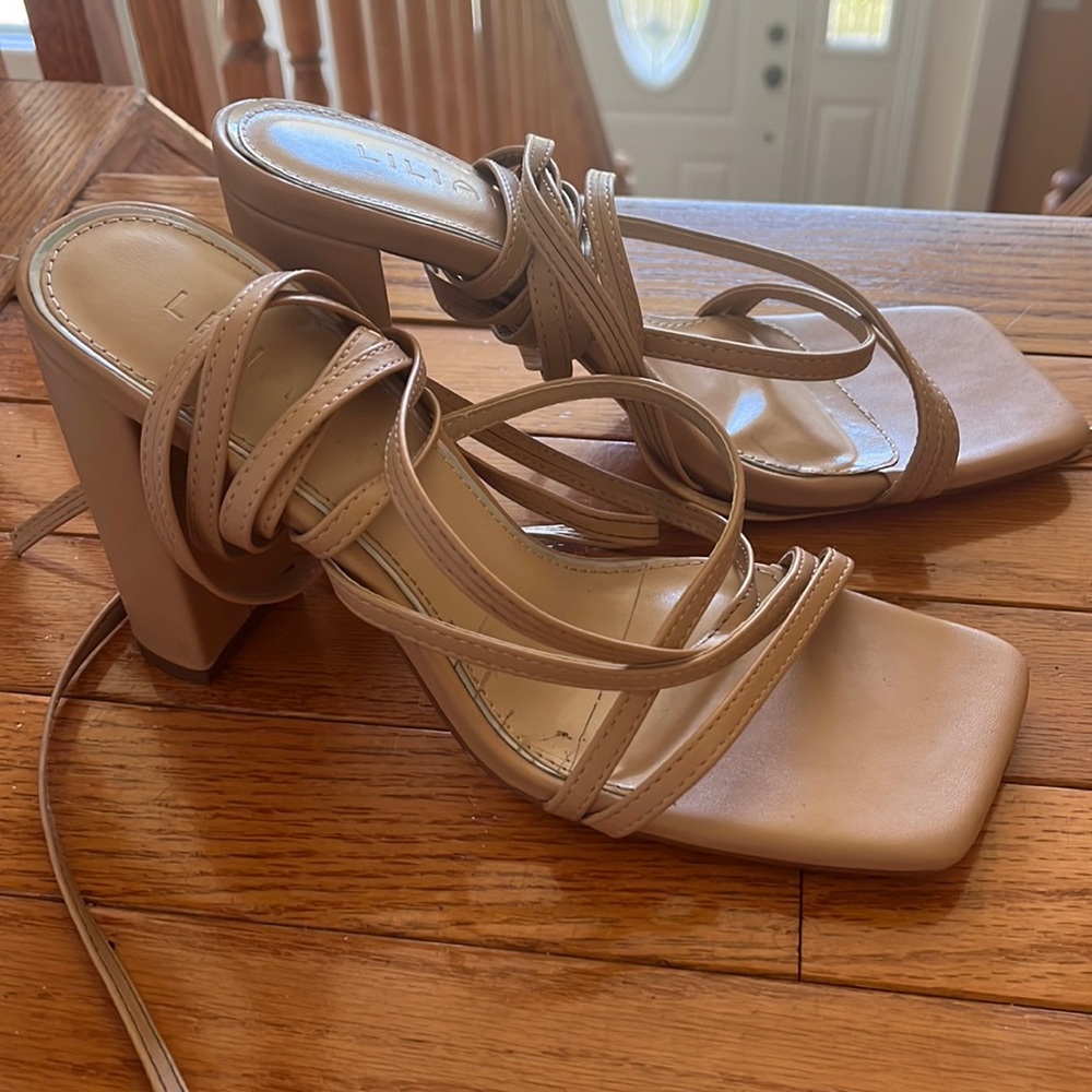 Beige and worn twice